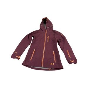 Under Armour Womens Gore-Tex Pro ColdGear Recco Ski Jacket Maroon Orange Small